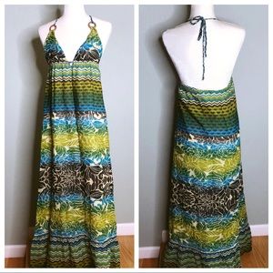 O’Neill colorful floral pattern maxi sundress
